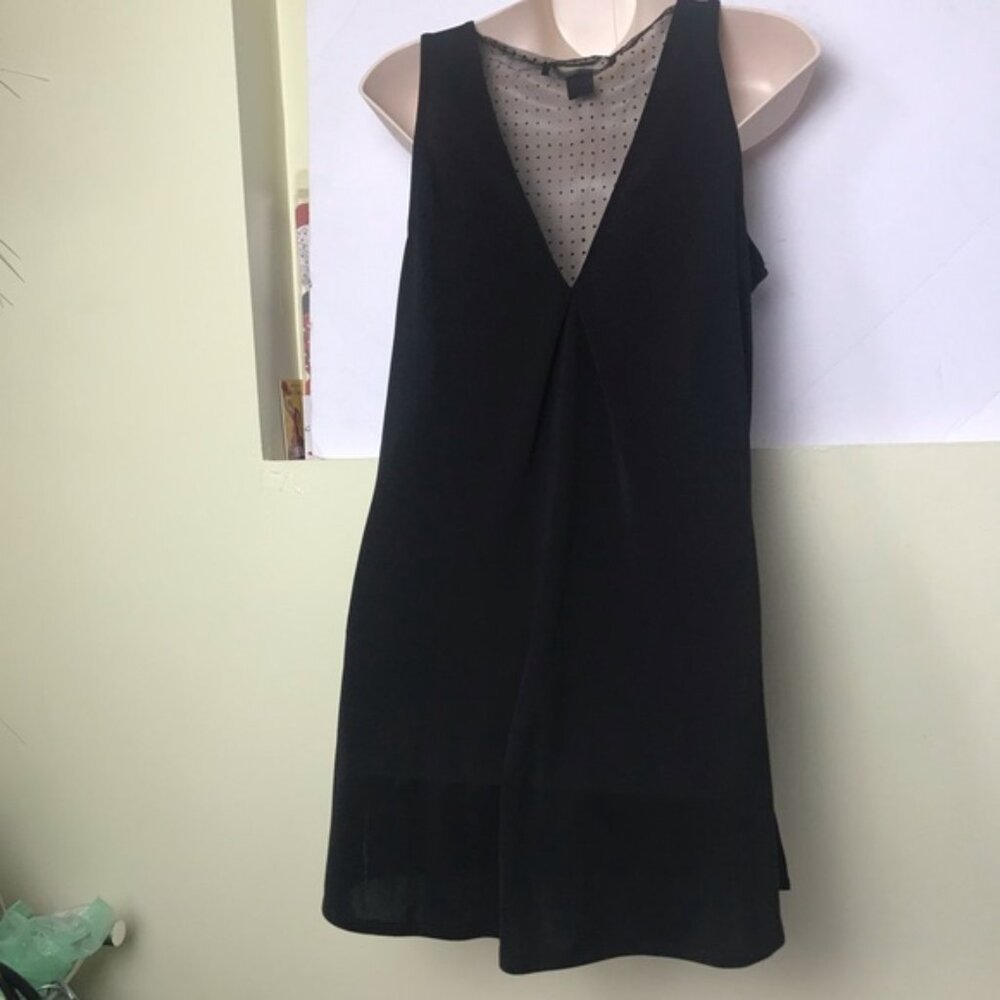 French Connection Sheer Lace Top Tunic Shift A Line Dress Stretch Sleeveless S - Picture 3 of 16